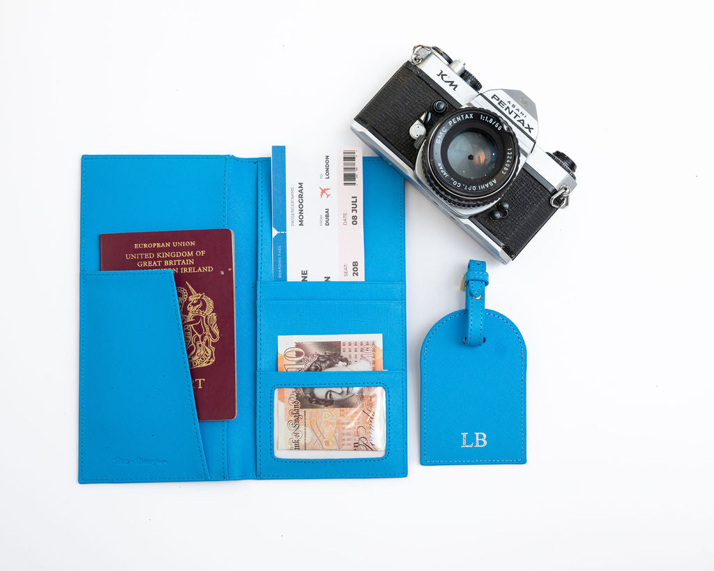 Miss Sadie Passport Wallet Mediterranean Blue