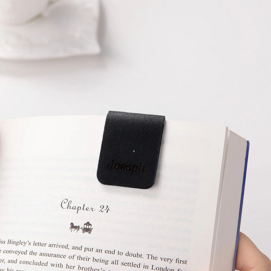 Miss Mia Magnetic Leather Bookmark