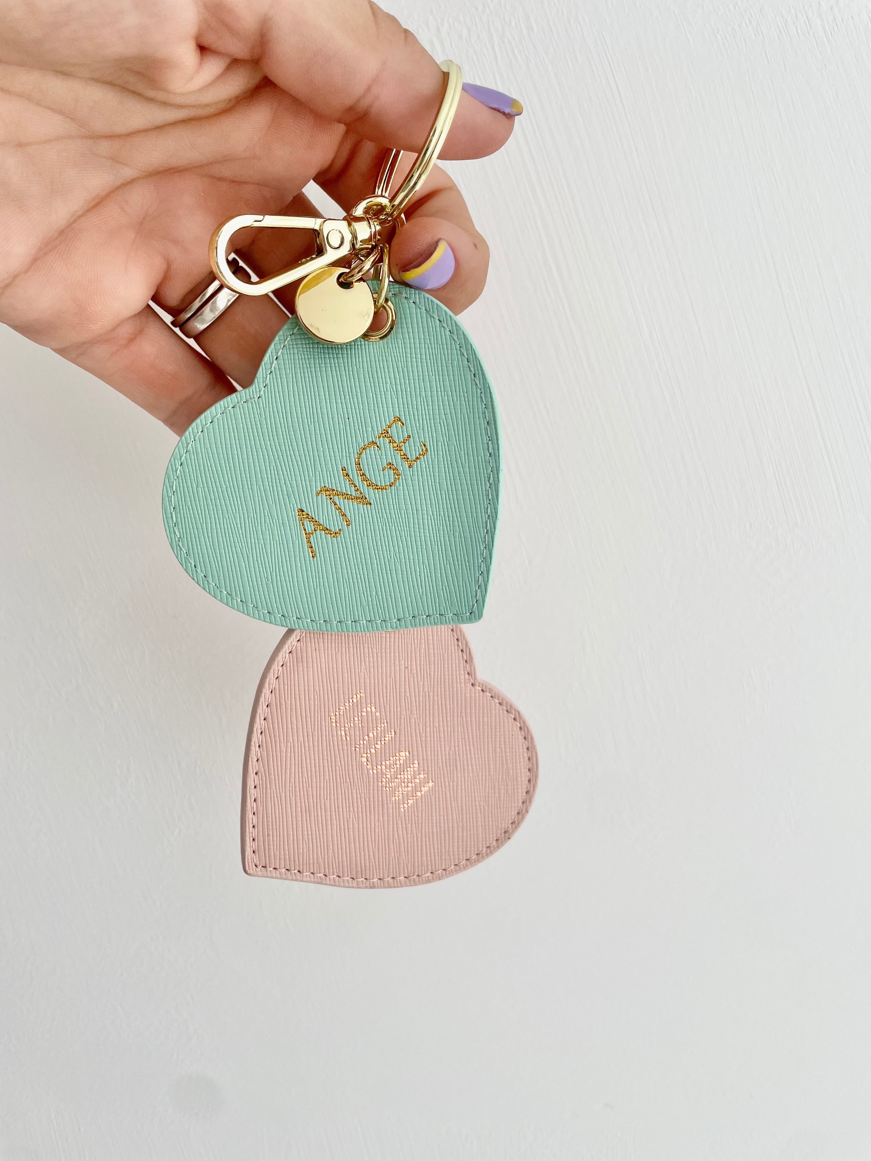 Miss Le-Elle Heart Keyring in Aquamarine