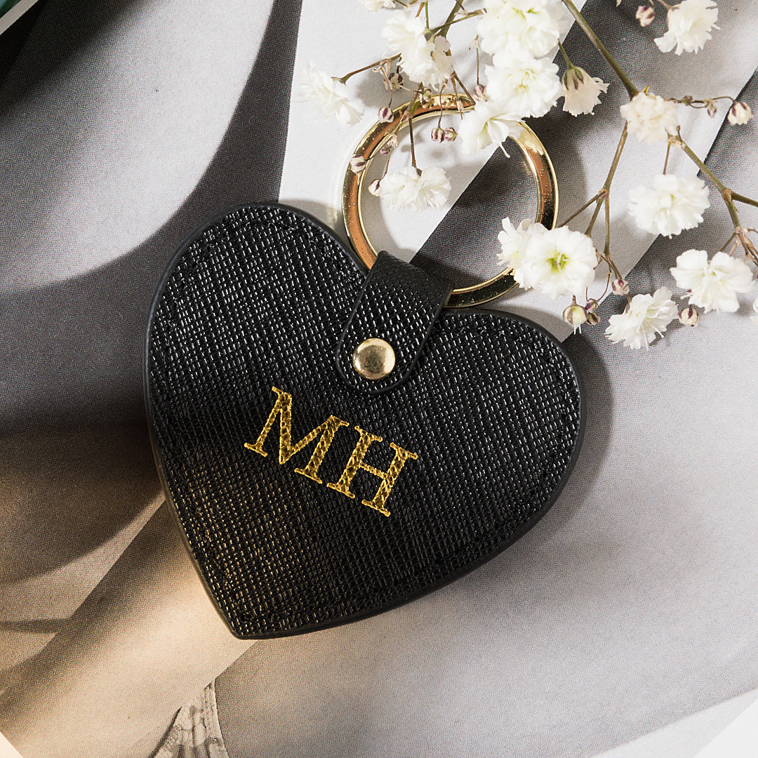 Miss Olivia Heart Keyring Classic Black