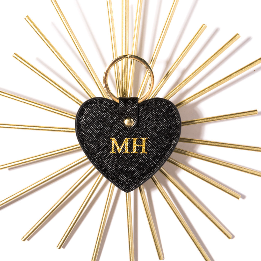 Miss Olivia Heart Keyring Classic Black