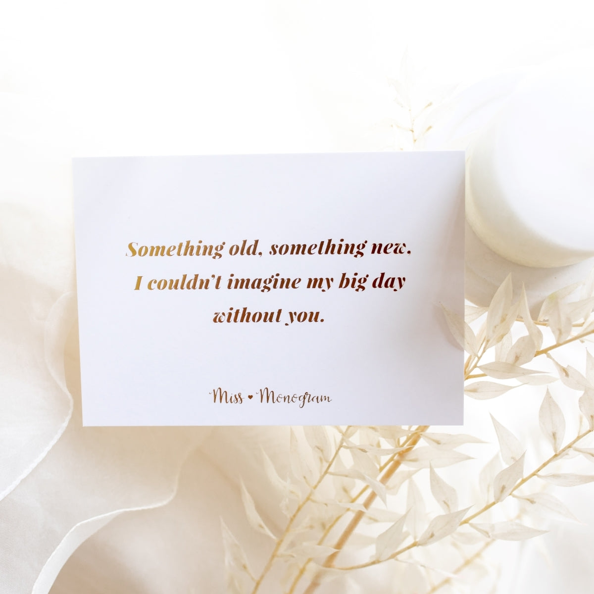 Bridesmaid Gold Foiled Gift Card