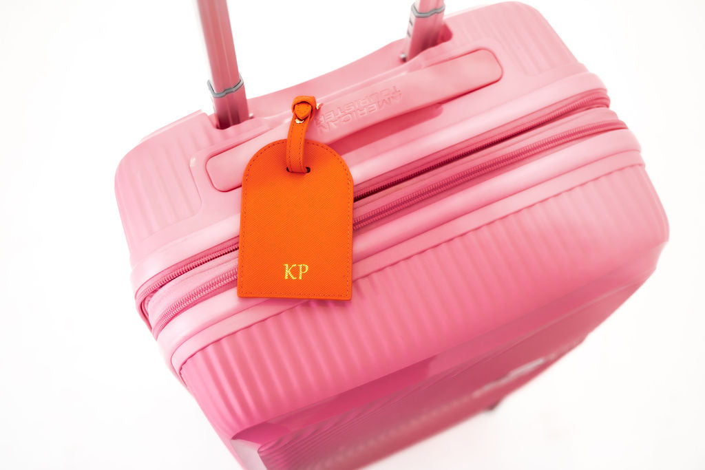 Miss Santorini Luggage Tag Sunset Orange